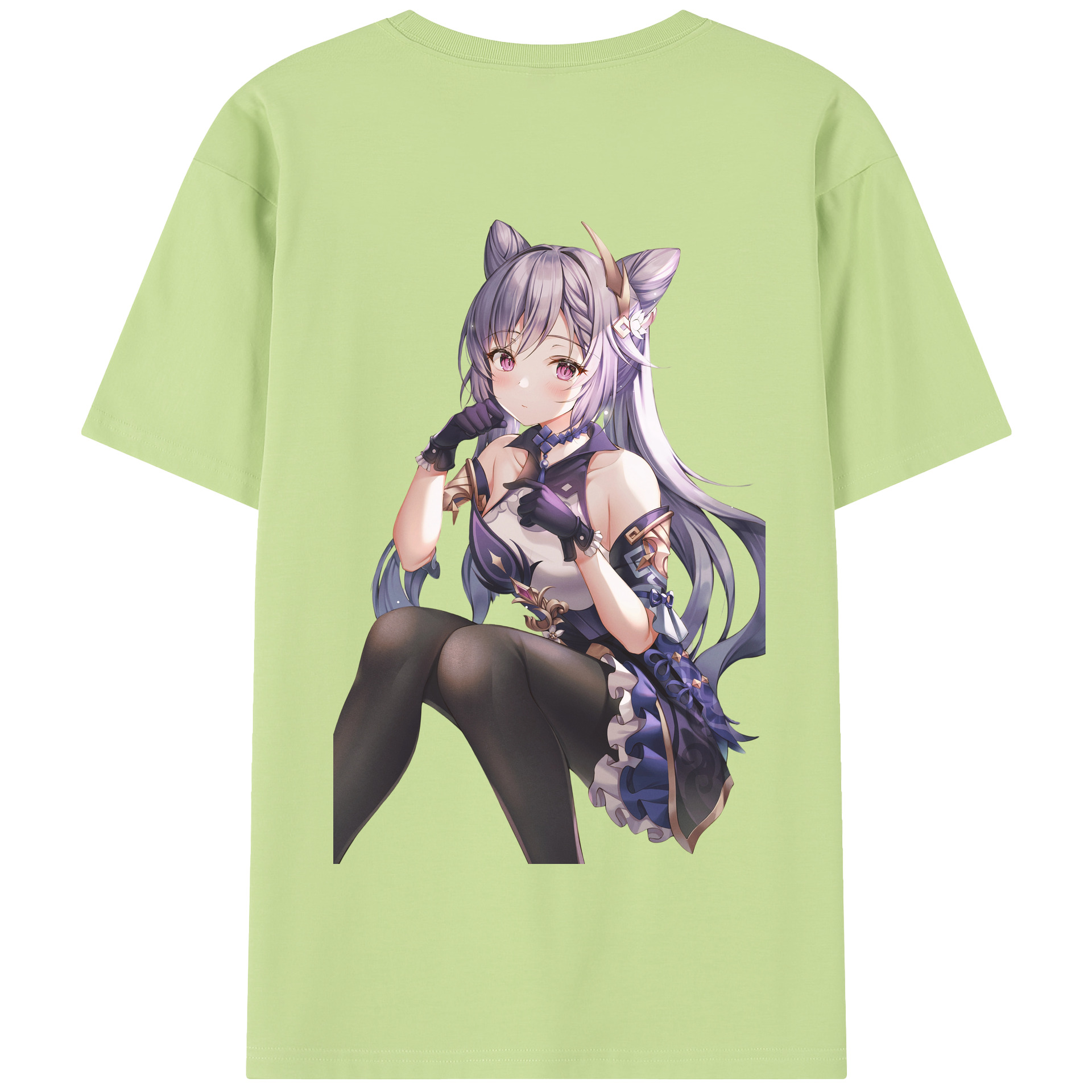 げんし神 刻晴 こくせい genshin Kokusei 綿100％半袖Tシャツ（背面プリント）